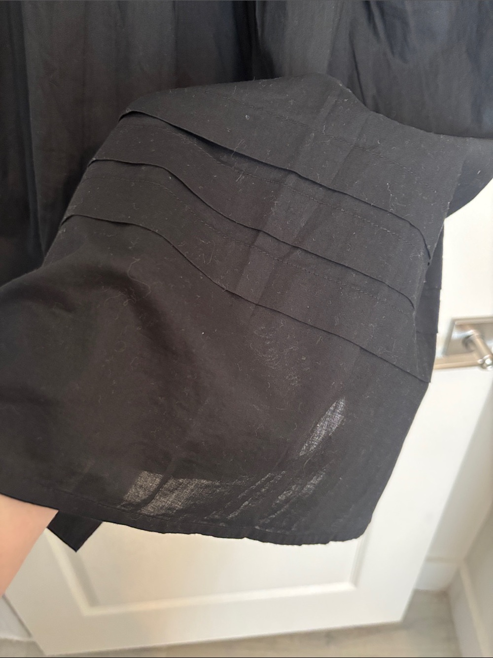 Old Navy Black Mini Dress with Scoop Neck and Puff Sleeves - Picture 5 of 9
